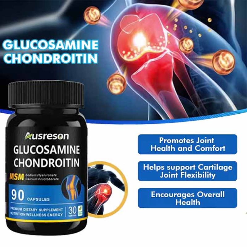 Ausreson OEM Halal Msm Capsules Glucosamine 1500 Chondroitine 800 Joint Bone Supplements Msm Glucosamine Chondroitin Capsules