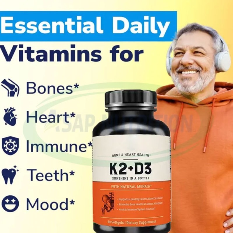 Ausreson Calcium Magnesium Zinc Vitamin D3 Mk7 Tablets Immune Health Supplement 10000 Iu 50000iu Vitamin D3 K2 Tablet