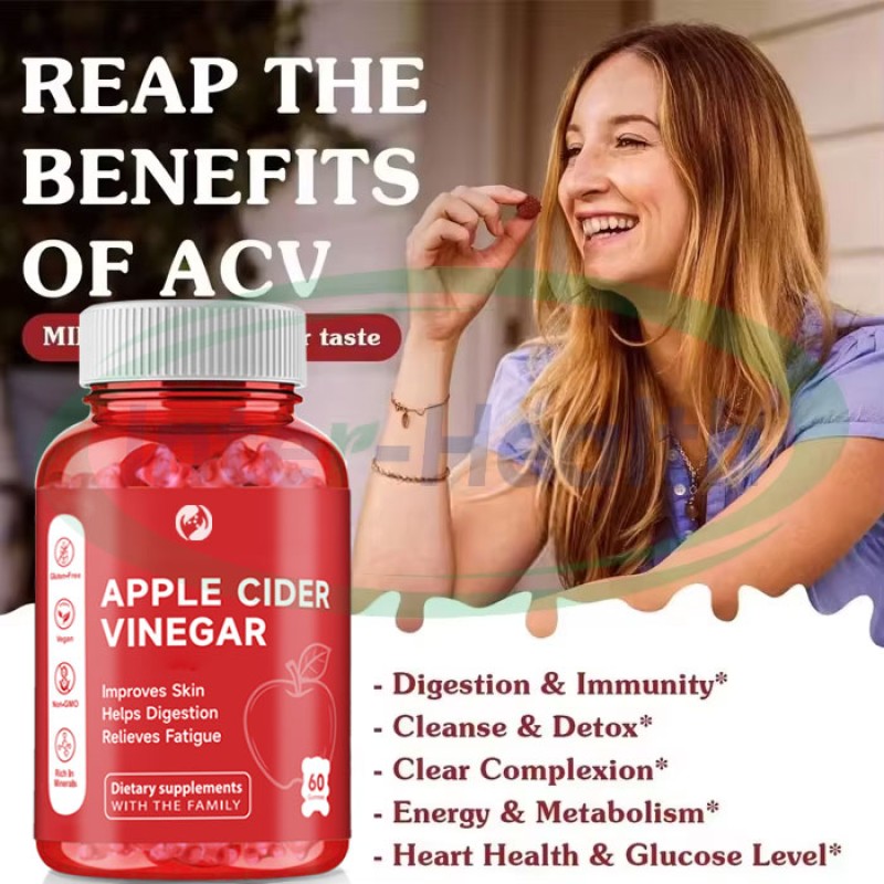 Ausreson OEM Private Label Organic Keto Acv Vitamins Gummy Halal Flat Tummy Slimming Products apple Cider Vinegar Gummies