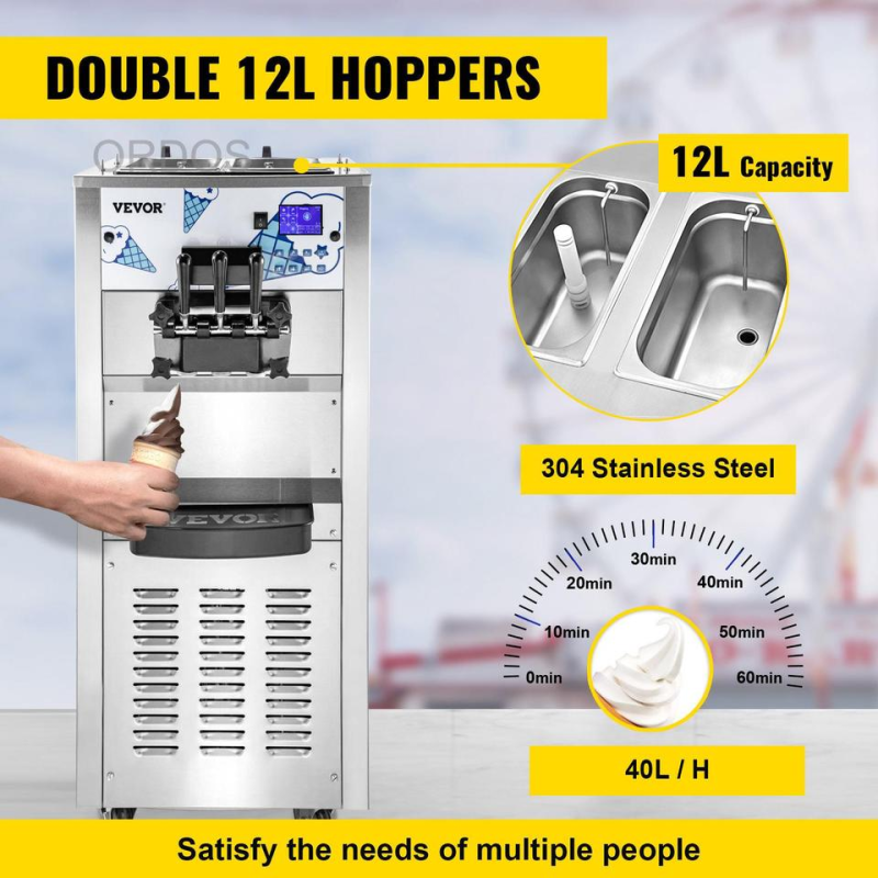 Ice Cream Machine Supplier - Commercial 2500W Automatic Soft Ice