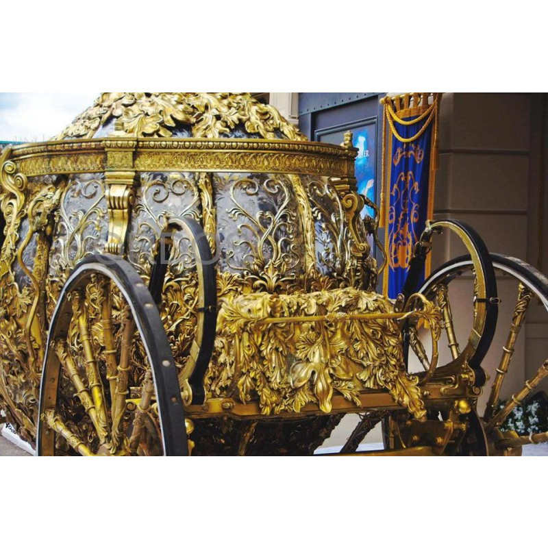 Electric Carriage Supplier - Electric Royal Pumpkin Gold Horse-Drawn