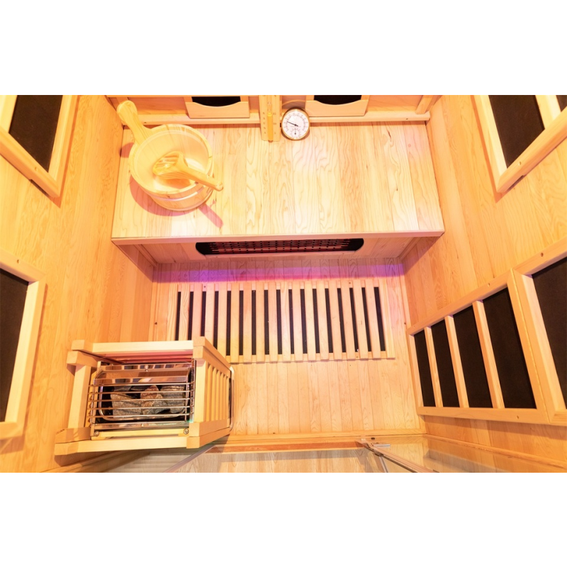 Sauna Room Manufacturer - 2-Person Canadian Hemlock Red Cedar