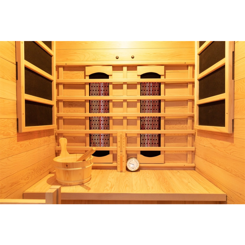 Sauna Room Manufacturer - 2-Person Canadian Hemlock Red Cedar