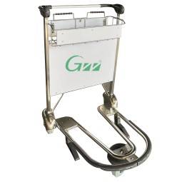 Airport Baggage Trolley Supplier - Stainless Steel 3-Wheel Hand Push
