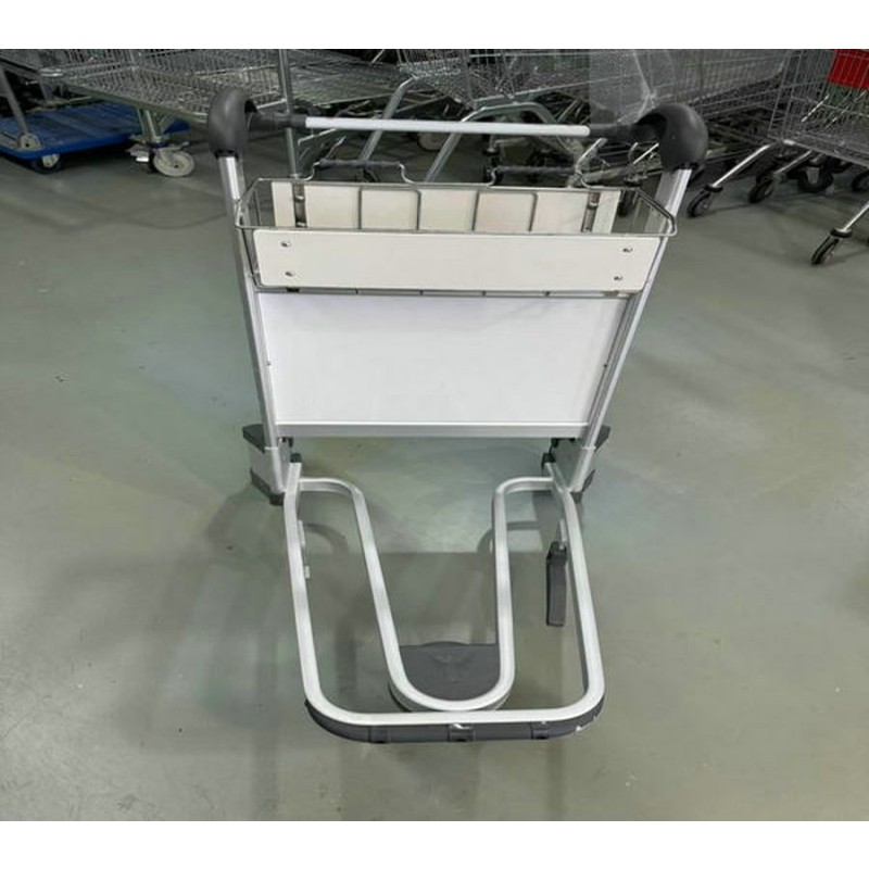 Airport Baggage Trolley Manufacturer - Aluminum Handbrake 3 Wheels Cart