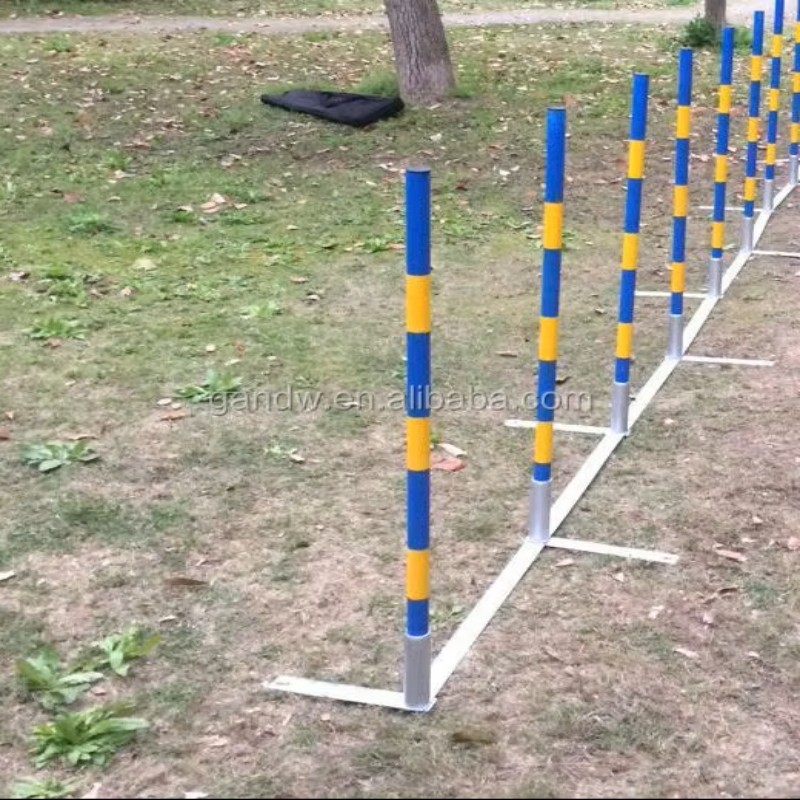 Dog Training Weave Pole Supplier - 180degree PVC Rotating Slalom
