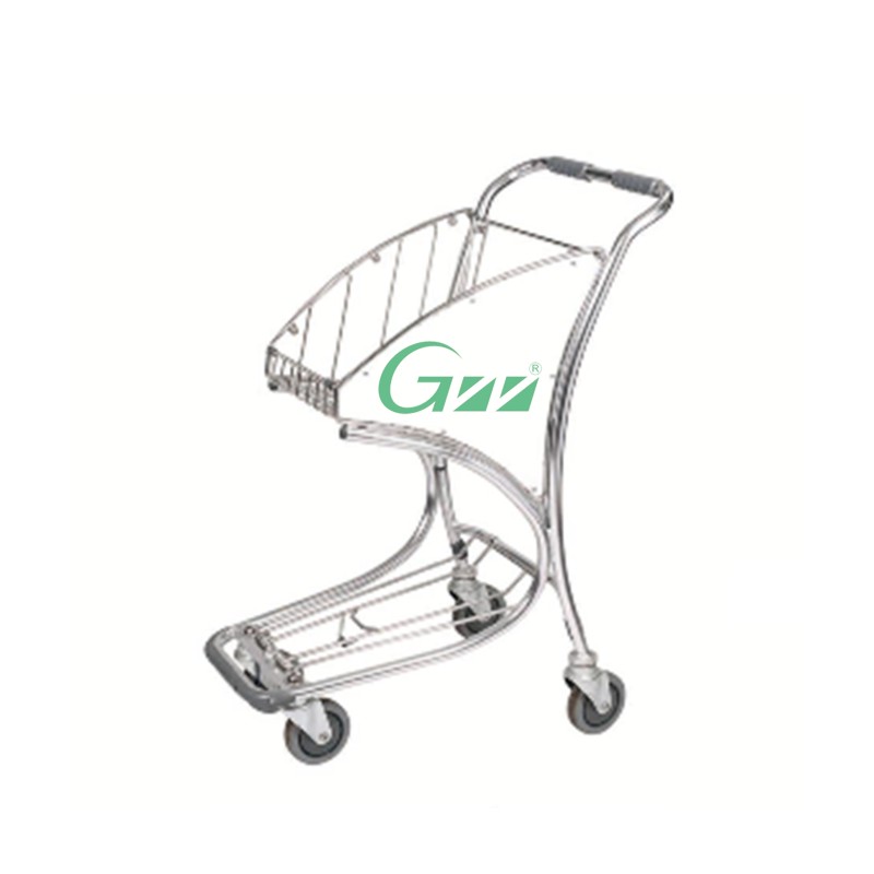 Airport Shopping Trolley Manufacturer - Four-Wheel Stainless Brake Design