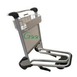 Airport Baggage Trolley Manufacturer - Aluminum Handbrake 3 Wheels Cart