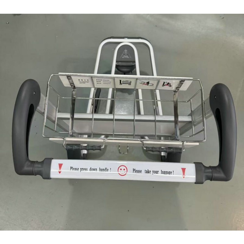 Airport Luggage Trolley Factory - Aluminum Alloy 3 Wheel Hand Braked