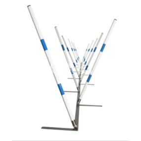 Dog Training Weave Pole Supplier - 180degree PVC Rotating Slalom