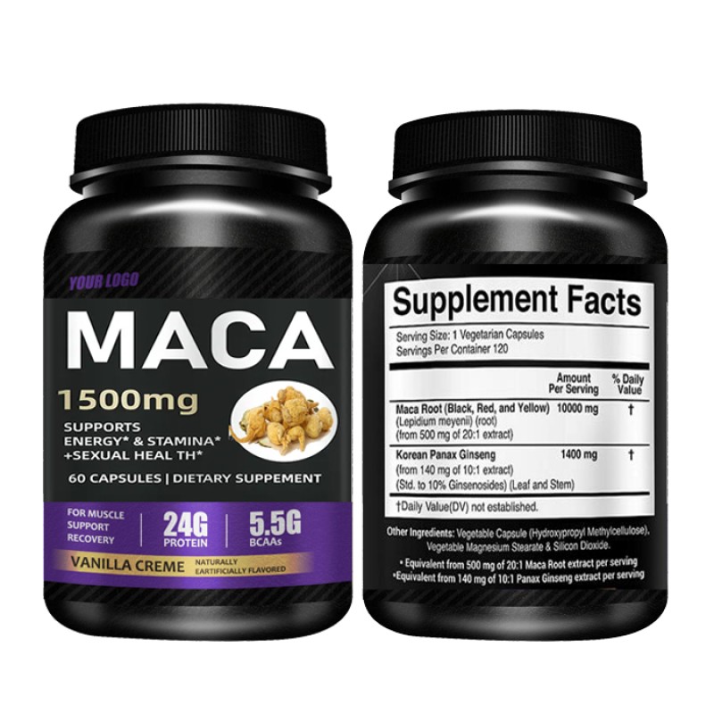 Ausreson Maca Capsule OEM Men Energy Tablets Energy Enhancing Herbal Pill Dietary Supplement Maca Capsule