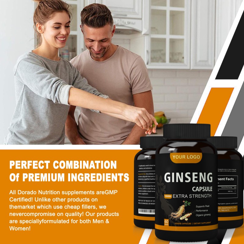 Ausreson Red Ginseng Extract Supplements Korean Red Panax Ginseng Root 500mg Panax Ginseng Capsule