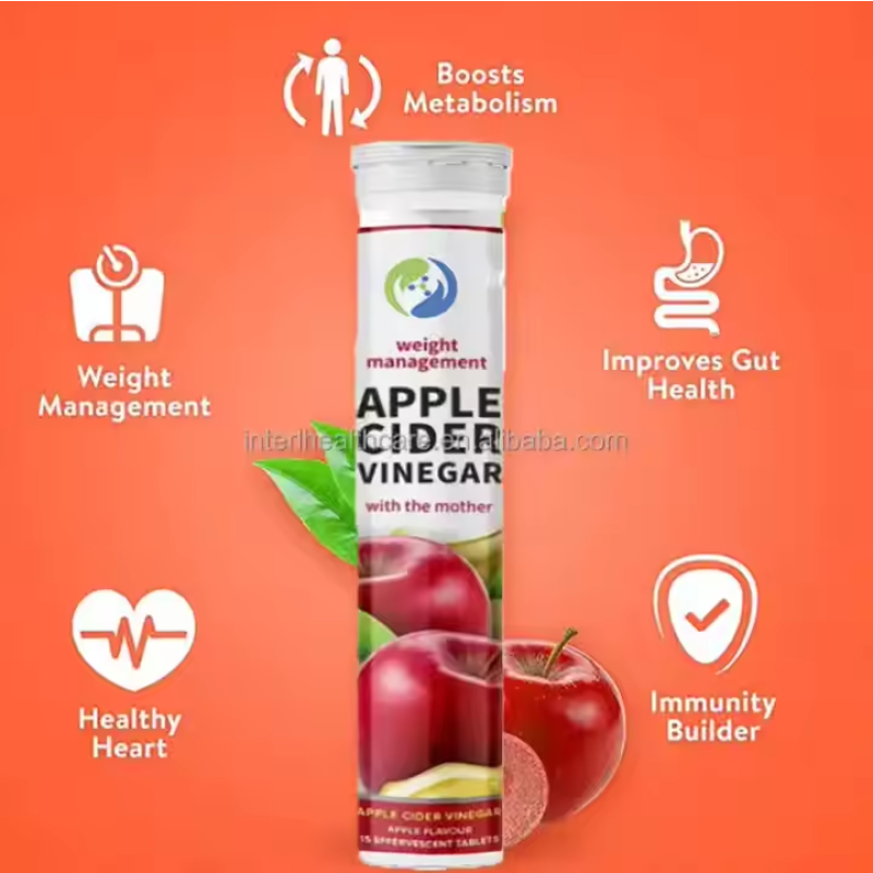 Ausreson apple Cider Vinegar Tablets Supplements Slimming Products Organic apple Cider Vinegar Effervescent Tablet