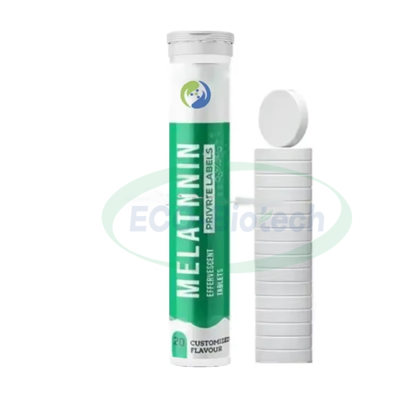 Ausreson Melatonin Effervescent Tablets Sleep OEM Supplement Price Vegan 3mg 5mg Bulk Melatonin Effervescent Tablets