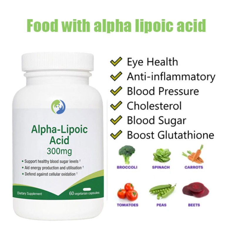 Ausreson Alpha Lipoic Acid Supplement 99% Raw Materials ALA 600mg Alpha Lipoic Acid Capsules