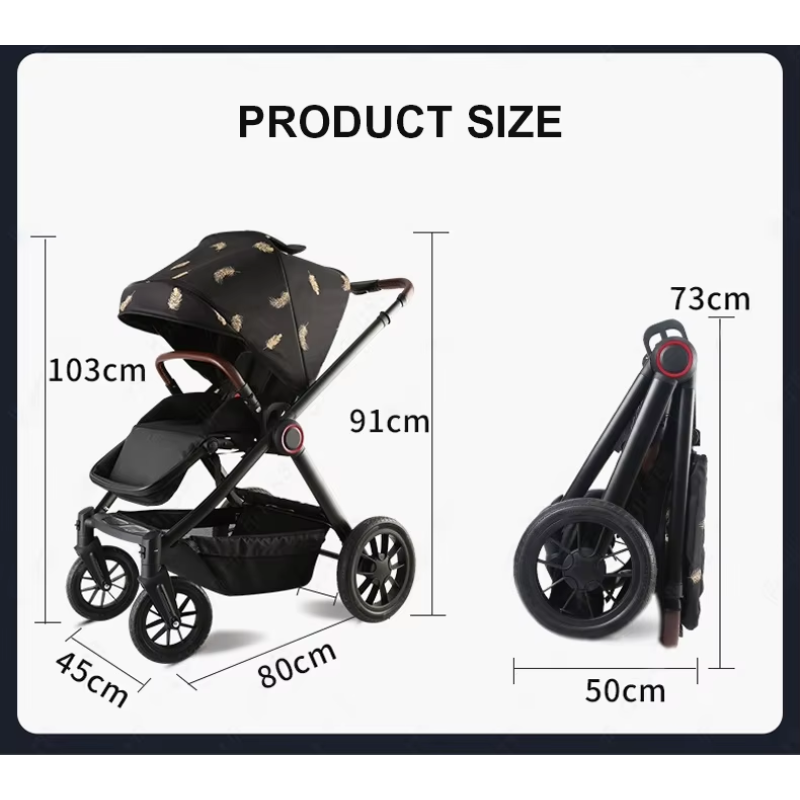 Four Wheel Stroller Supplier - High View Lightweight Baby Stroller Four