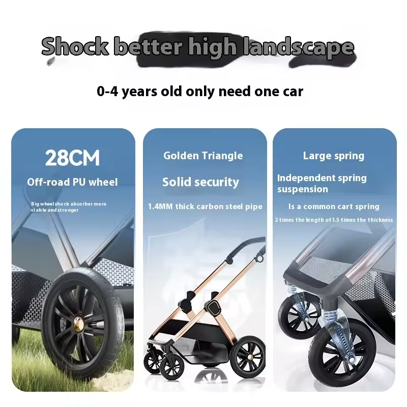 Custom Stroller Supplier - High View Custom Baby Stroller Aluminum