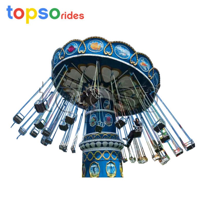 Park Attraction Factory - Outdoor Flying Carousel Rides 36 Seat