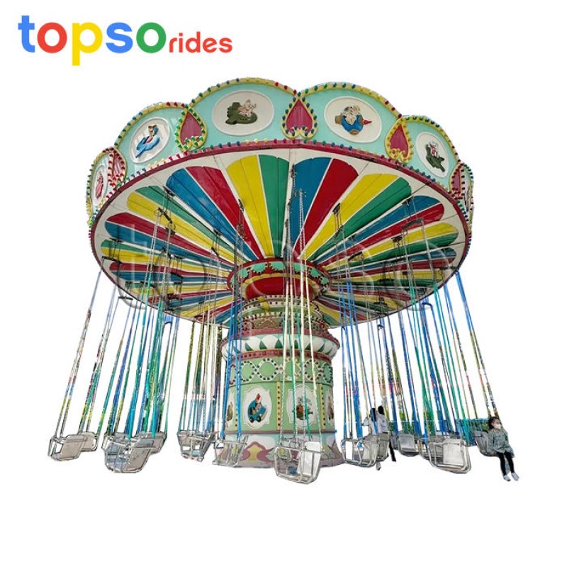 Park Attraction Factory - Outdoor Flying Carousel Rides 36 Seat