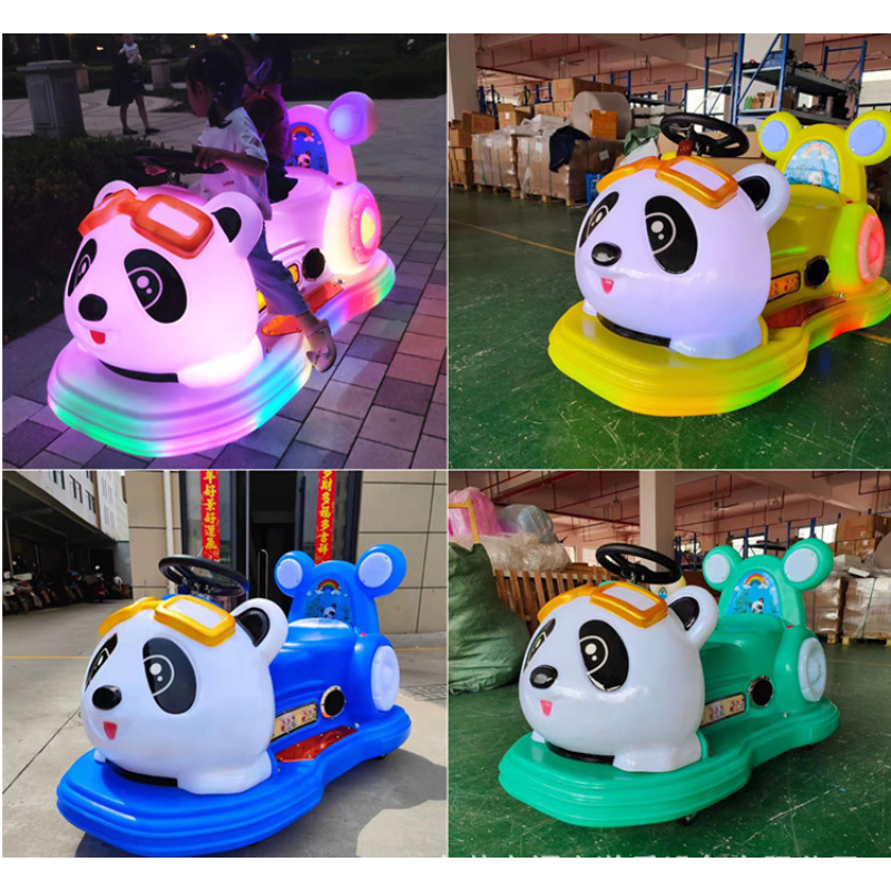 Panda Bumper Car Factory - Parent-Child Luminous Fiberglass Toy