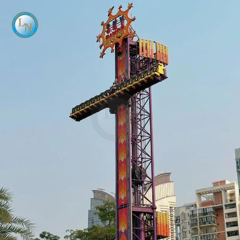 Drop Tower Factory - 24M Height Outdoor Thrill Ride Equipment