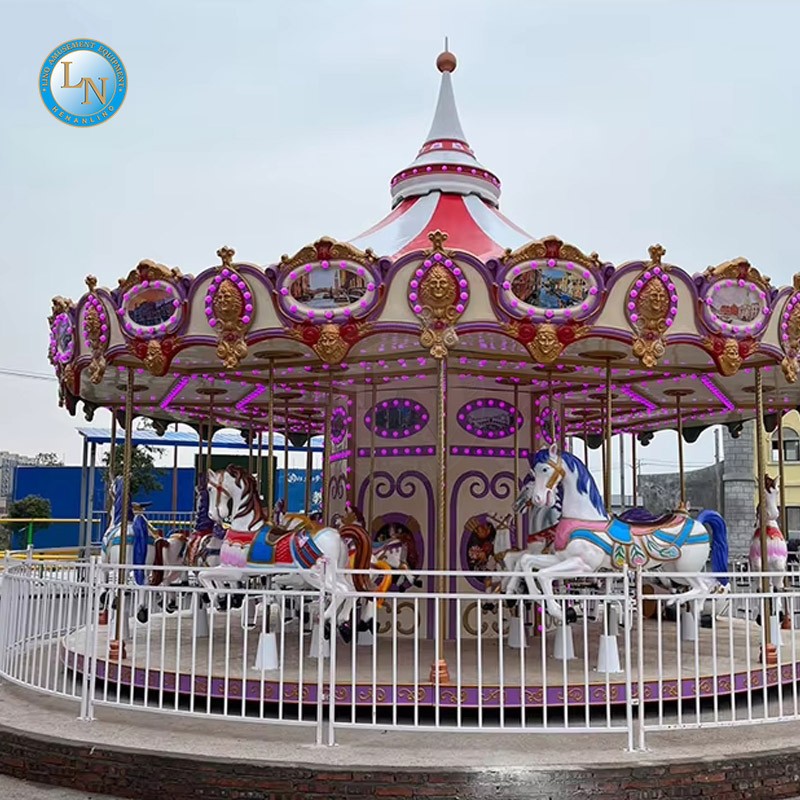 Double Deck Carousel Manufacturer - BV Approved Theme Park Ride