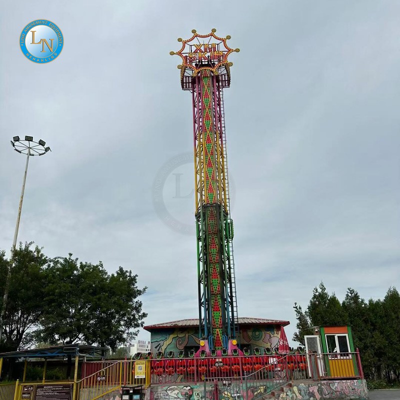 Drop Tower Factory - 24M Height Outdoor Thrill Ride Equipment
