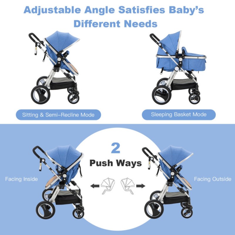 Baby Stroller Manufacturer - OEM Alloy Frame 4 Wheel Pram