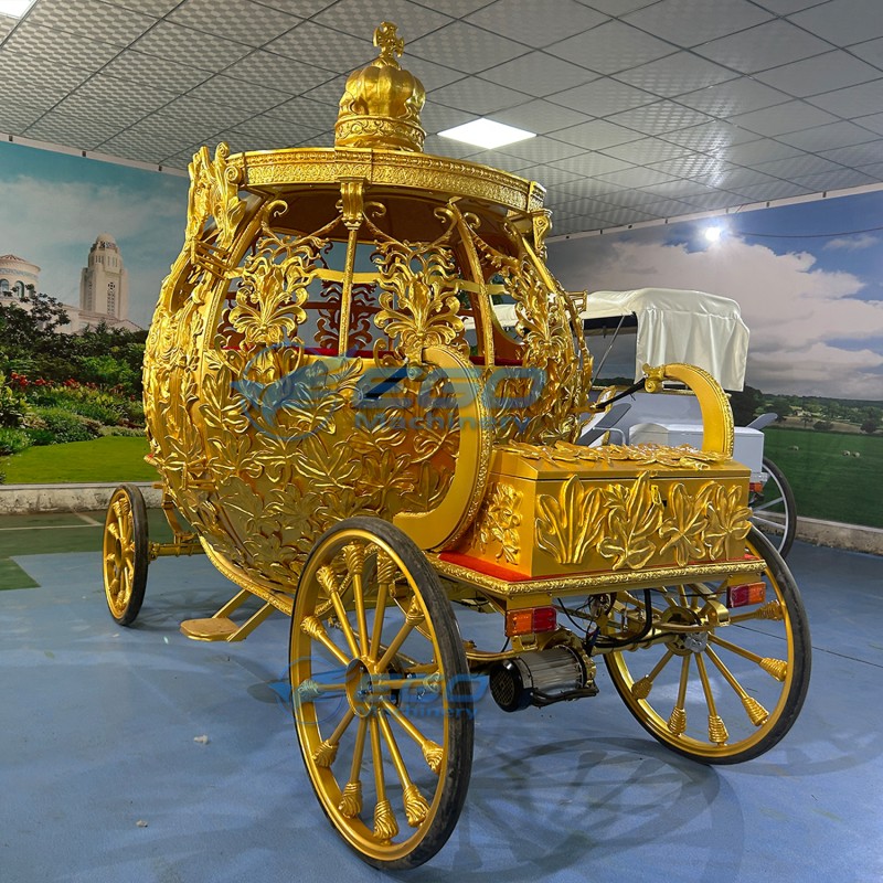 Pumpkin Carriage Factory - Custom Luxury Gold Sculpture Electric Carriage