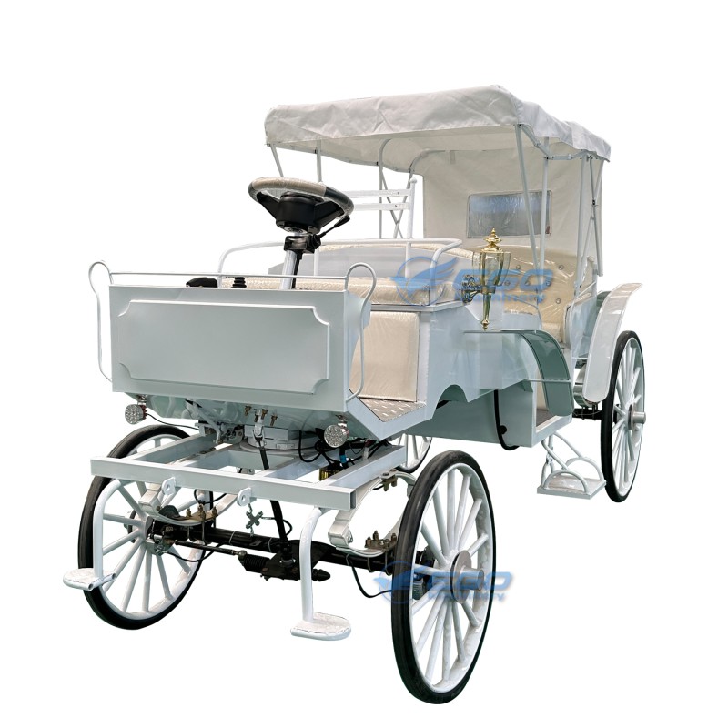 Sightseeing Carriage Factory - Elegant White Four Wheels Wholesale