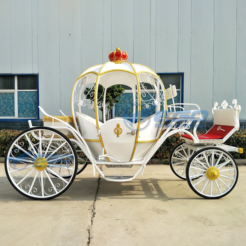 Pumpkin Carriage Factory - White Wedding Horse Drawn Carriage