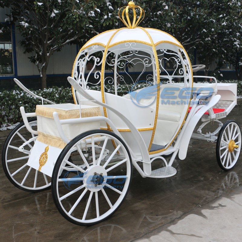 Pumpkin Carriage Factory - White Wedding Horse Drawn Carriage