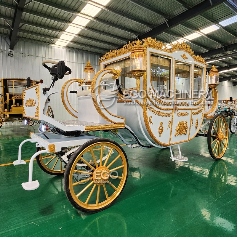 Royal Horse Carriage Factory - Double-Function White Gold Carriage