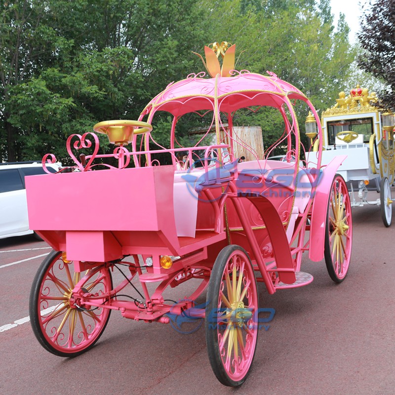 Pumpkin Carriage Manufacturer - Pink Wedding Electric Carriage