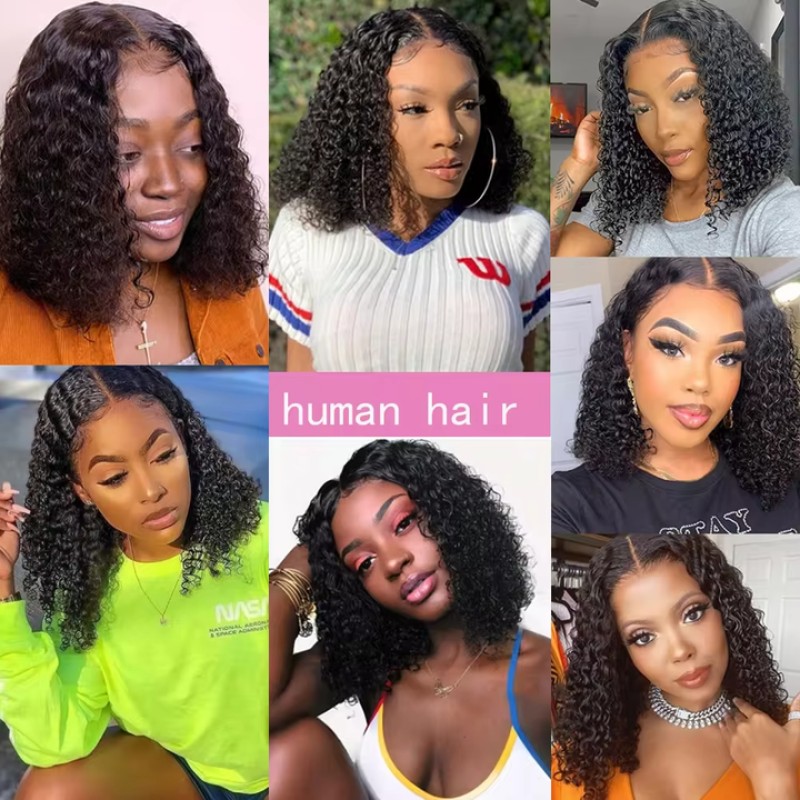 Bob Wig Factory - Kinky Curly Short Lace Front Human Hair
