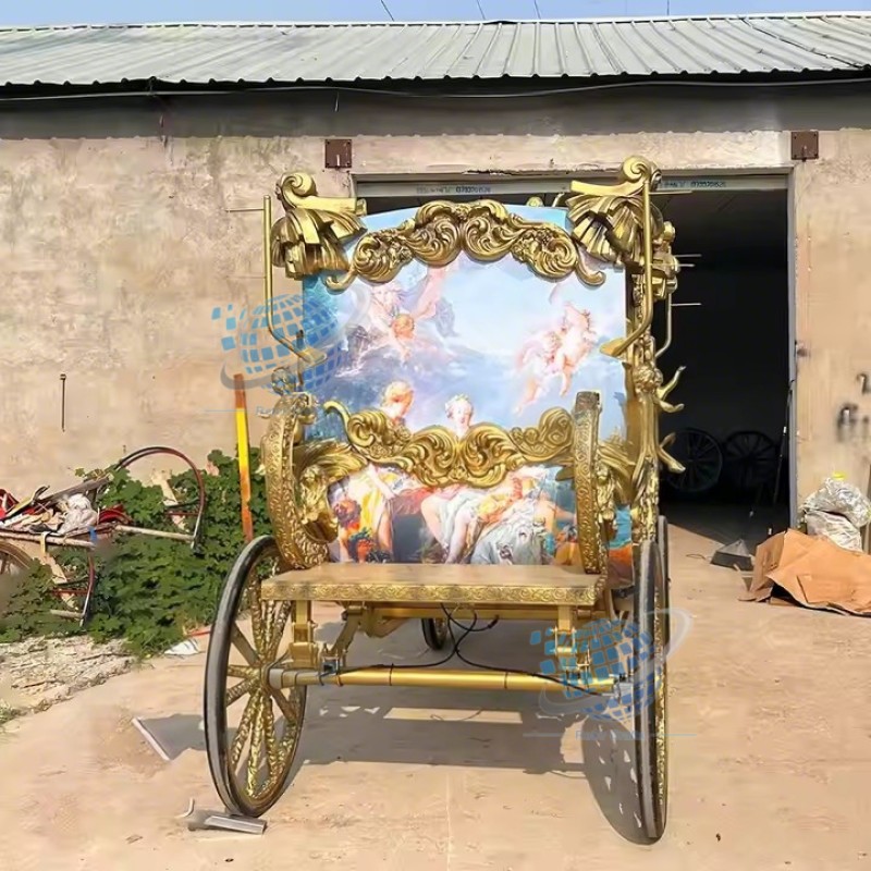 Sculpture Carriage Manufacturer - Steel Sightseeing Horse Cart Style