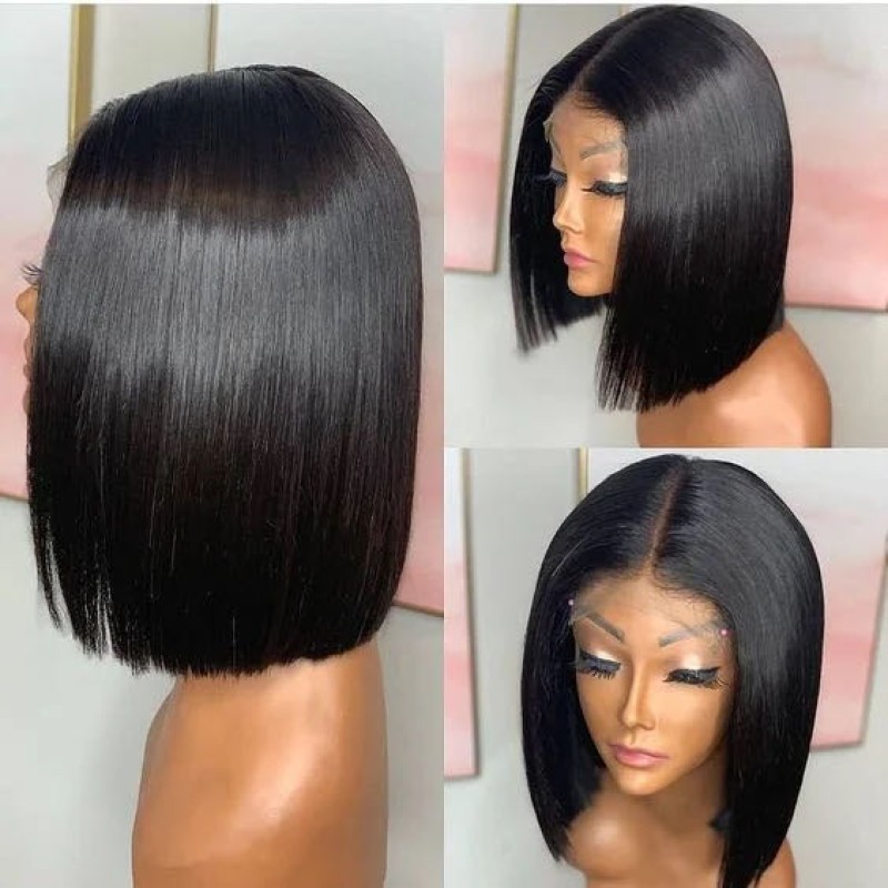 Bob Wig Factory - Short Peruvian Virgin Human Hair Lace Frontal