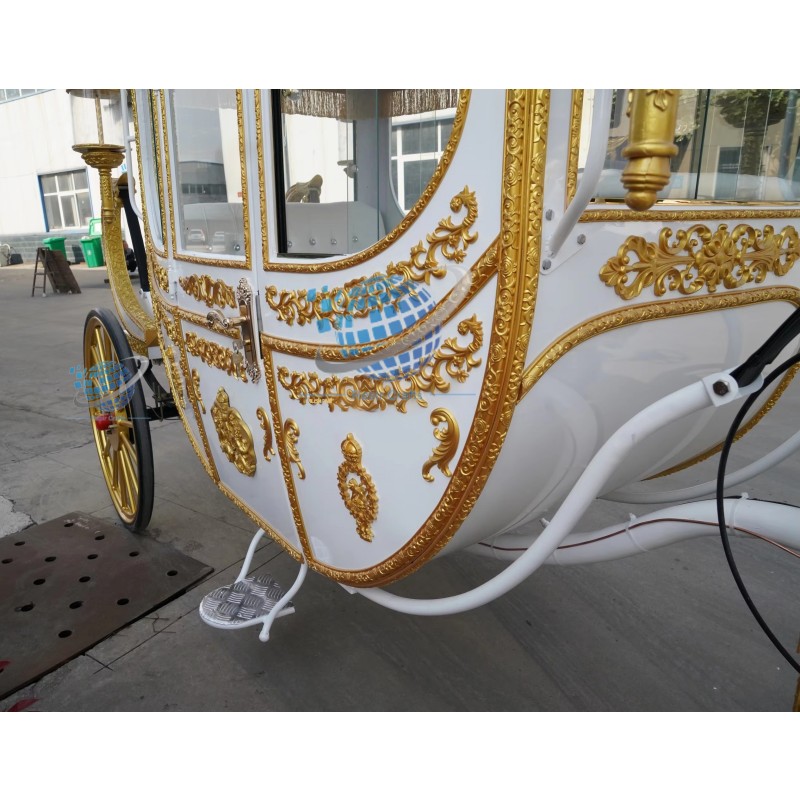 Gold Carriage Factory - Electric Horseless Wedding Princess Wagon