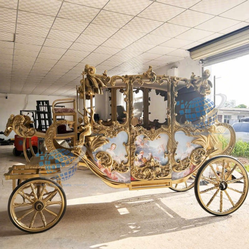 Sculpture Carriage Manufacturer - Steel Sightseeing Horse Cart Style