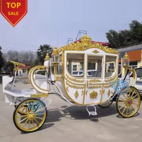 Gold Carriage Factory - Electric Horseless Wedding Princess Wagon