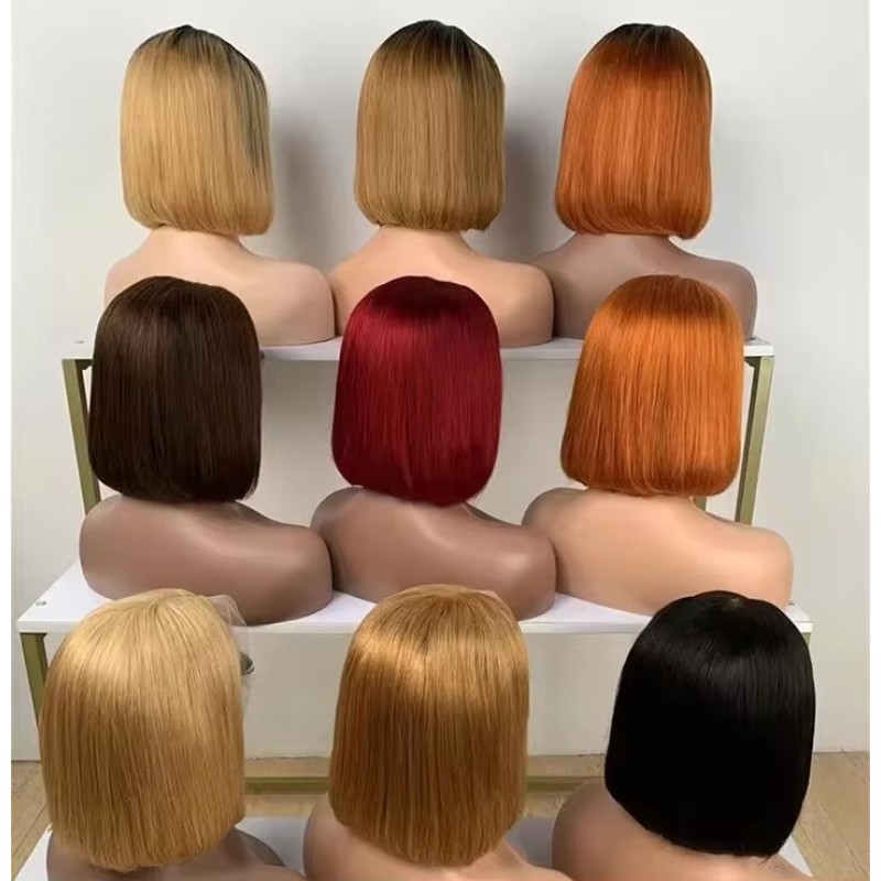 Lace Front Wig Factory - Cheap Short Straight Human Hair Wholesale