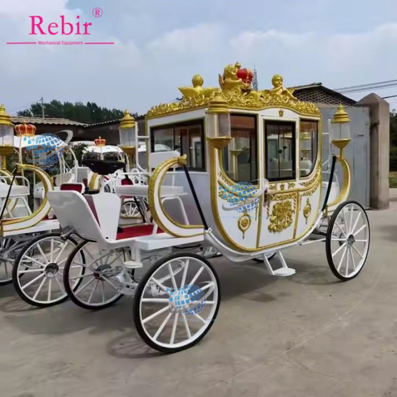 Gold Carriage Factory - Electric Horseless Wedding Princess Wagon