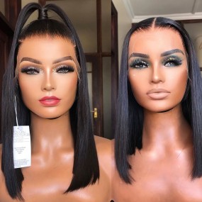 Lace Front Wig Factory - Cheap Short Straight Human Hair Wholesale