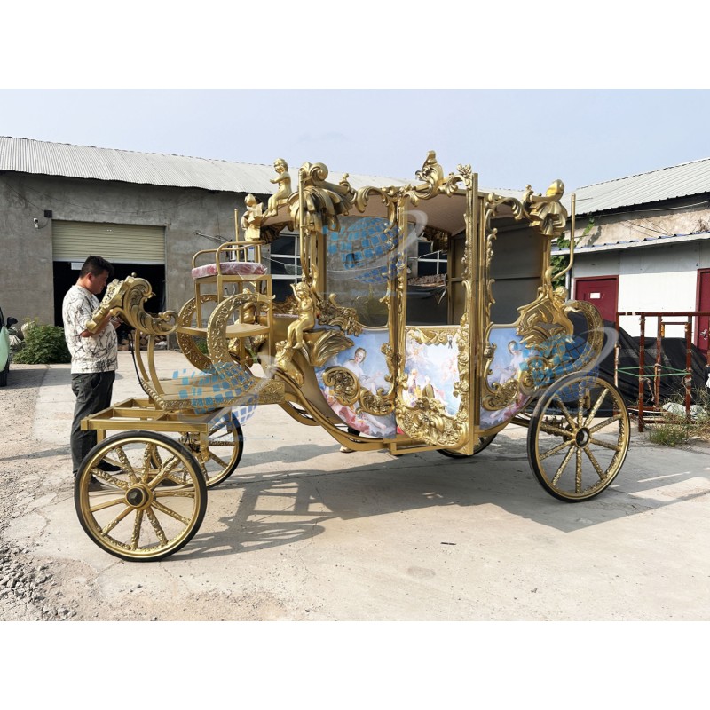 Sculpture Carriage Manufacturer - Steel Sightseeing Horse Cart Style