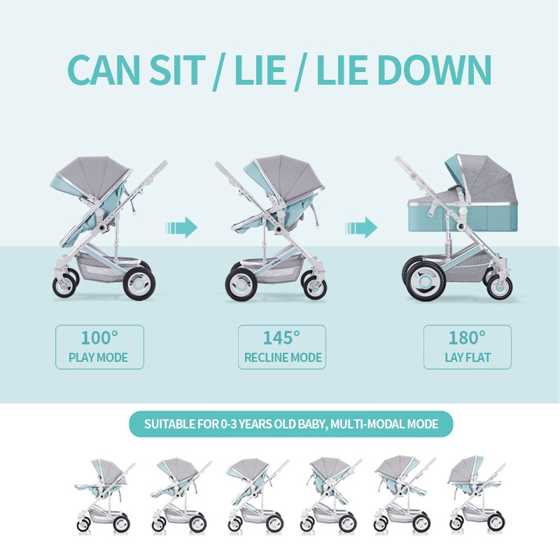 Baby Stroller Manufacturer - 2025 2 in 1 Foldable Pushchair