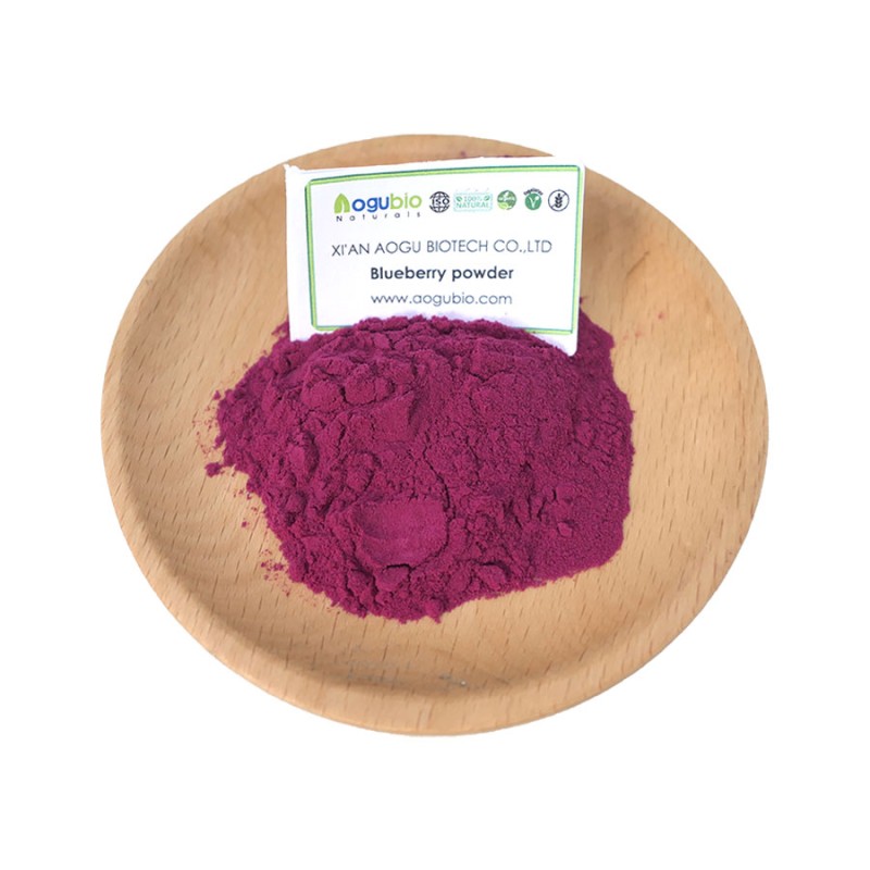 Aogubio Supply Natural Freeze Dried Blueberry Powder Plant Extract Private Label Blueberry Powder