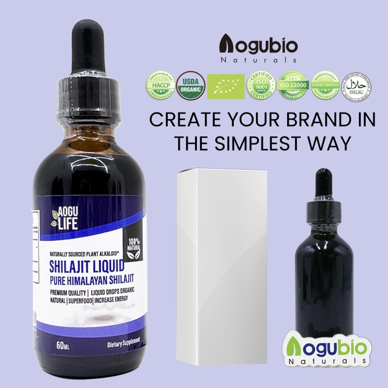 Hot Sale Private Label Organic Pure Himalayan Shilajit Resin Liquid Drops