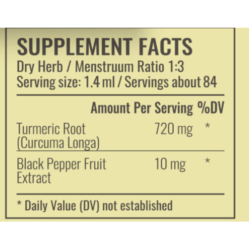 Turmeric Liquid Drop With Ceylon Cinnamon Milk Thistle for Dietary Supplement