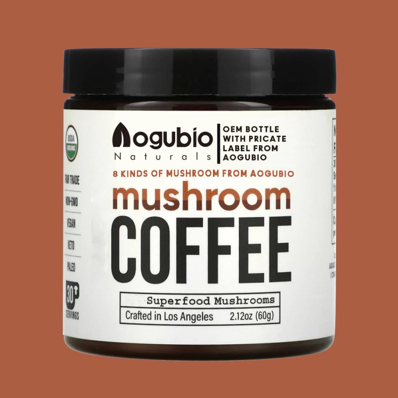 Organic Instant Arabica Coffee Powder with Reishi Mushroom Chaga Mushroom Lion's Mane Extract Powder