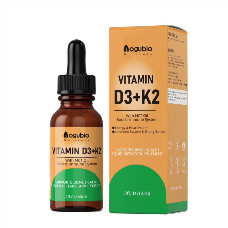 Hot Sale Private Label Vitamin D3 K2 Liquid Supplement for Fast Absorbing Formula